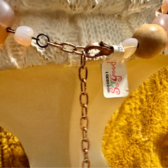 NWT Pink & Brown Bead Necklace by SoGood - Picture 6 of 7